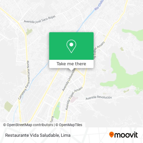 Mapa de Restaurante Vida Saludable