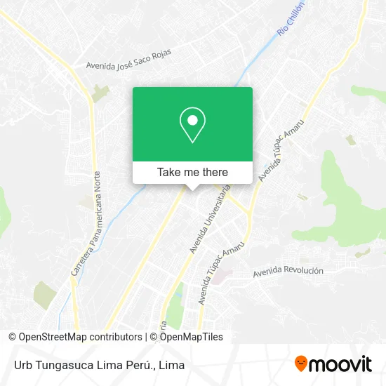 Mapa de Urb Tungasuca Lima Perú.