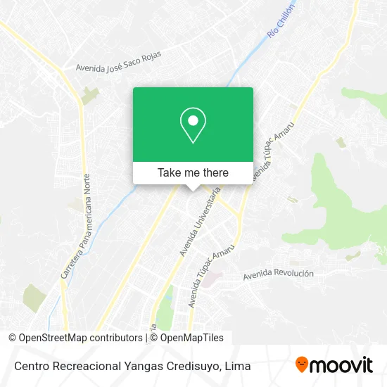 Mapa de Centro Recreacional Yangas Credisuyo