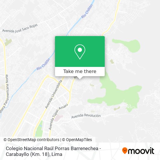 Colegio Nacional Raúl Porras Barrenechea - Carabayllo (Km. 18) map