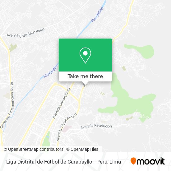 Liga Distrital de Fútbol de Carabayllo - Peru map