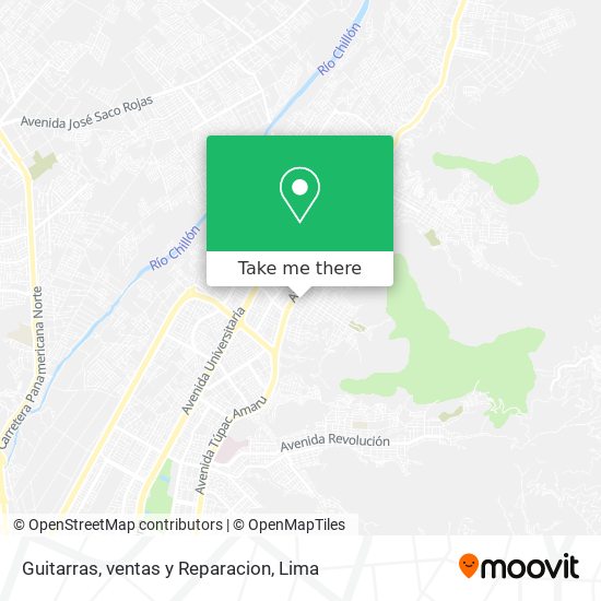 Guitarras, ventas y Reparacion map
