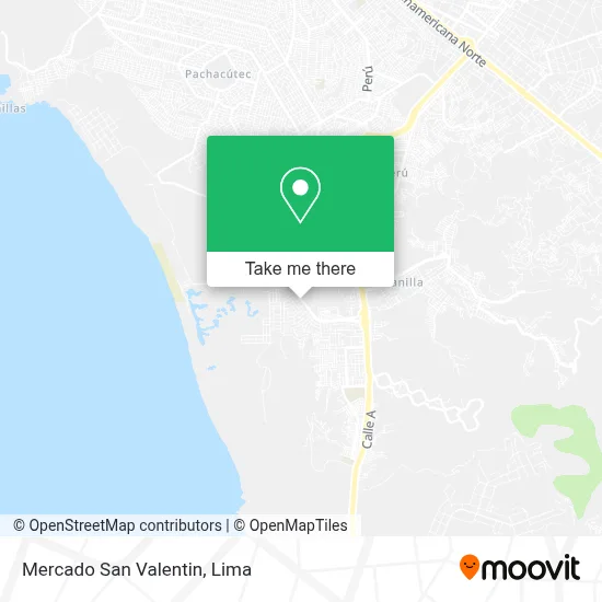 Mercado San Valentin map