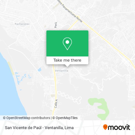 San Vicente de Paúl - Ventanilla map