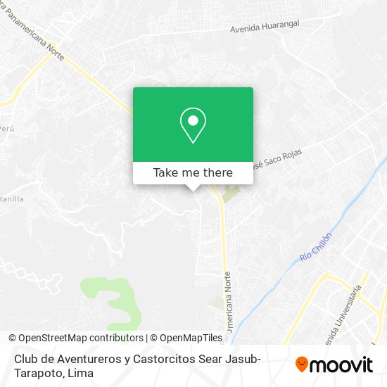 Club de Aventureros y Castorcitos Sear Jasub-Tarapoto map