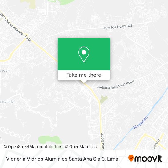 Mapa de Vidrieria-Vidrios Aluminios Santa Ana S a C