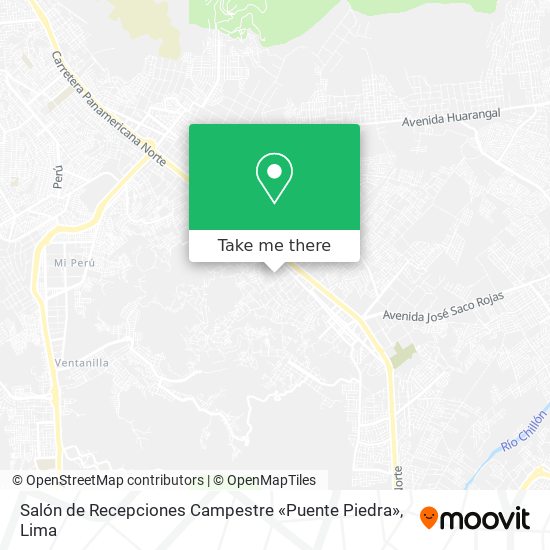 Mapa de Salón de Recepciones Campestre «Puente Piedra»