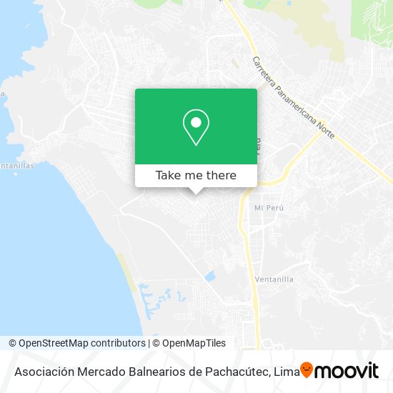 Mapa de Asociación Mercado Balnearios de Pachacútec