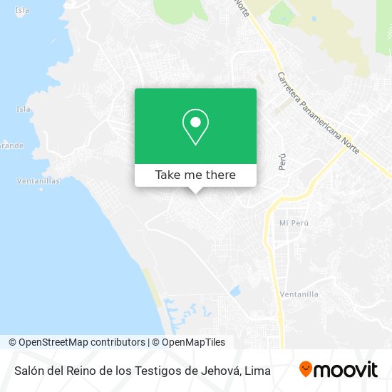 Mapa de Salón del Reino de los Testigos de Jehová