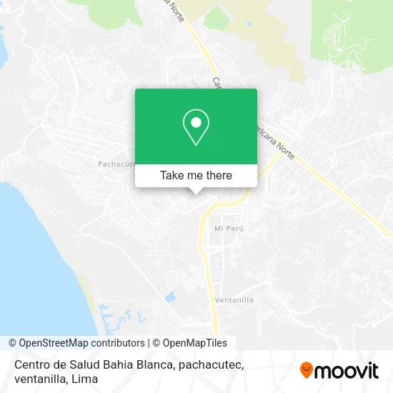 Centro de Salud Bahia Blanca, pachacutec, ventanilla map