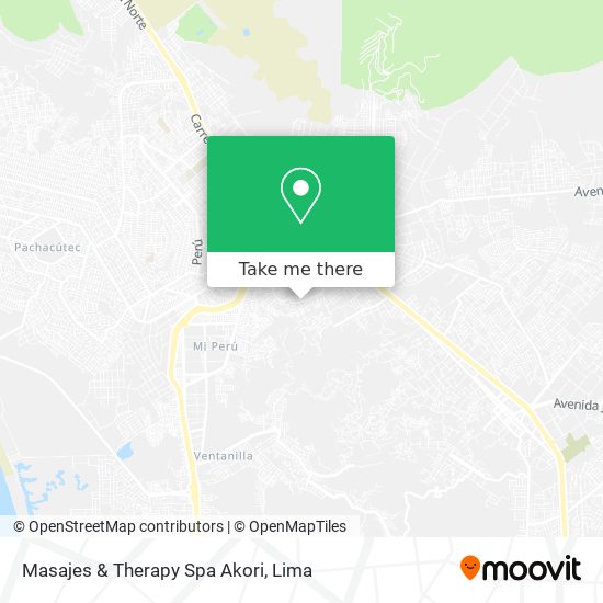 Masajes & Therapy Spa Akori map
