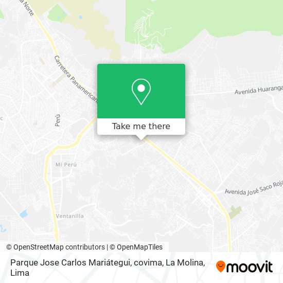 Parque Jose Carlos Mariátegui, covima, La Molina map