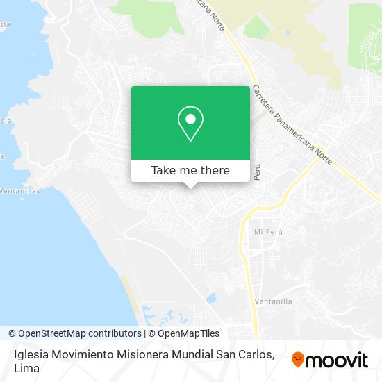 Iglesia Movimiento Misionera Mundial San Carlos map