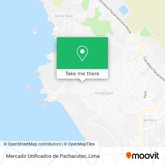 Mercado Unificados de Pachacutec map