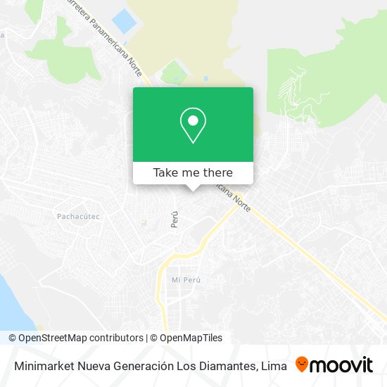 Minimarket Nueva Generación Los Diamantes map