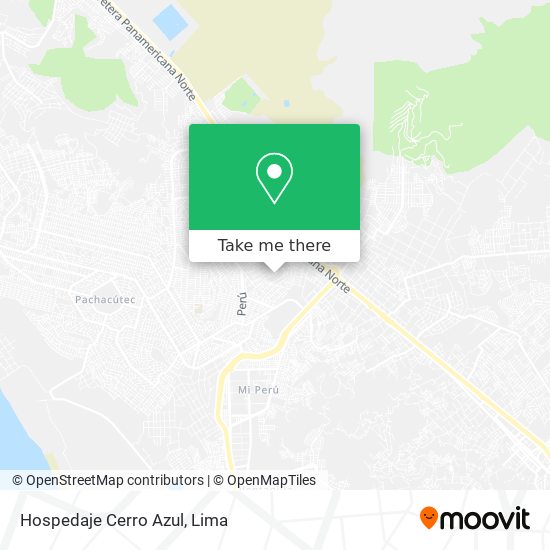 Mapa de Hospedaje Cerro Azul