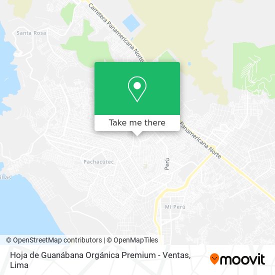 Mapa de Hoja de Guanábana Orgánica Premium - Ventas