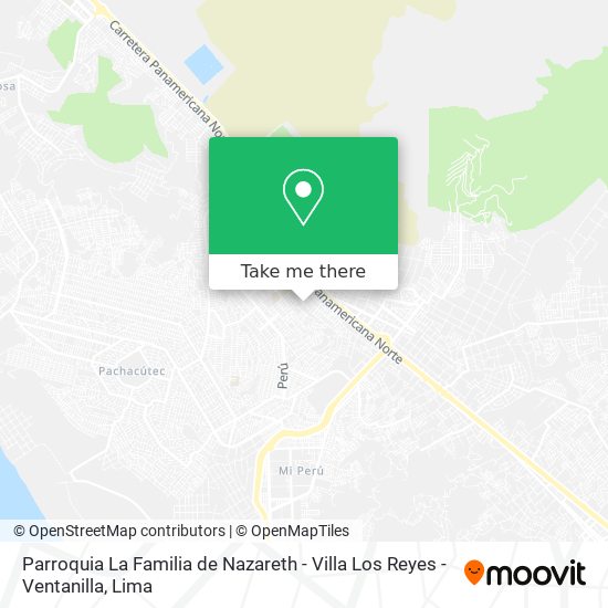 Parroquia La Familia de Nazareth - Villa Los Reyes - Ventanilla map