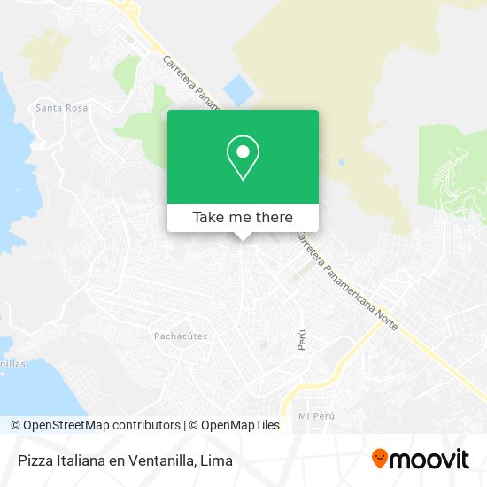 Pizza Italiana en Ventanilla map