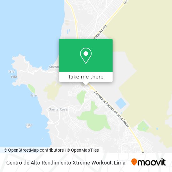 Mapa de Centro de Alto Rendimiento Xtreme Workout