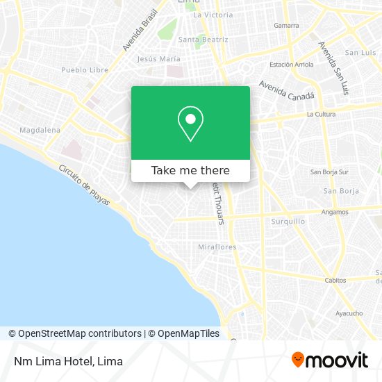 Mapa de Nm Lima Hotel