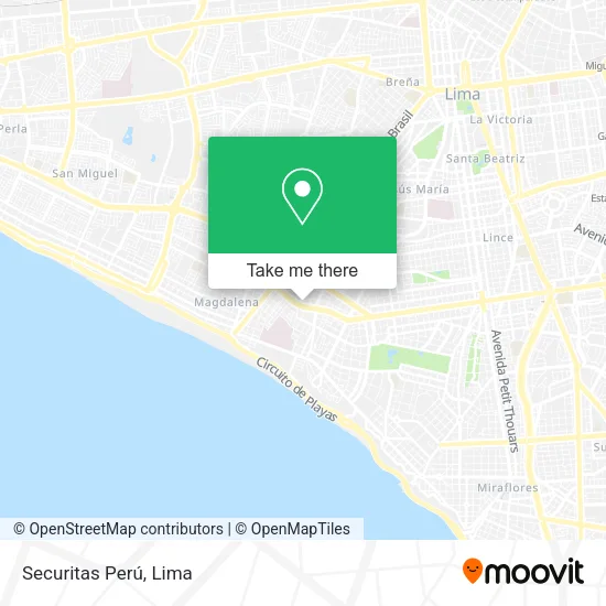 Mapa de Securitas Perú