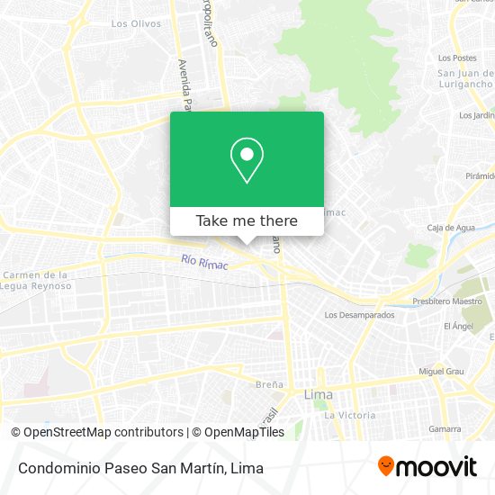 Condominio Paseo San Martín map