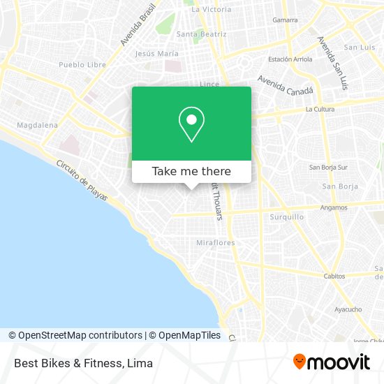 Mapa de Best Bikes & Fitness