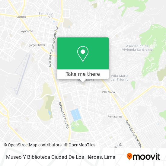 Mapa de Museo Y Biblioteca Ciudad De Los Héroes