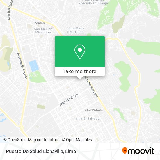 Puesto De Salud Llanavilla map