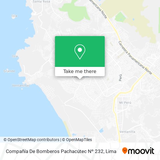 Compañía De Bomberos Pachacútec Nº 232 map