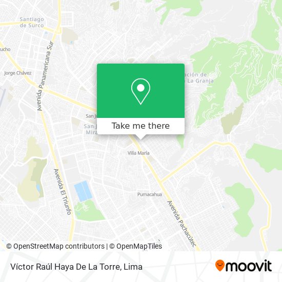 Víctor Raúl Haya De La Torre map