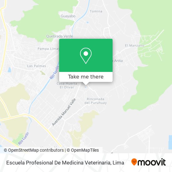Escuela Profesional De Medicina Veterinaria map