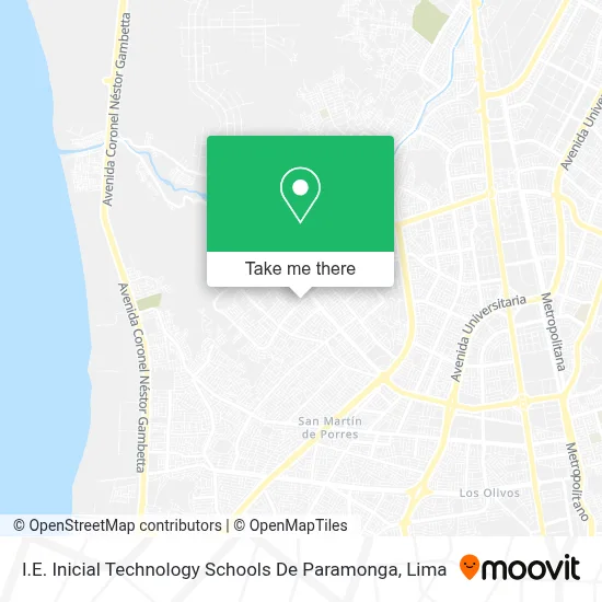 I.E. Inicial Technology Schools De Paramonga map