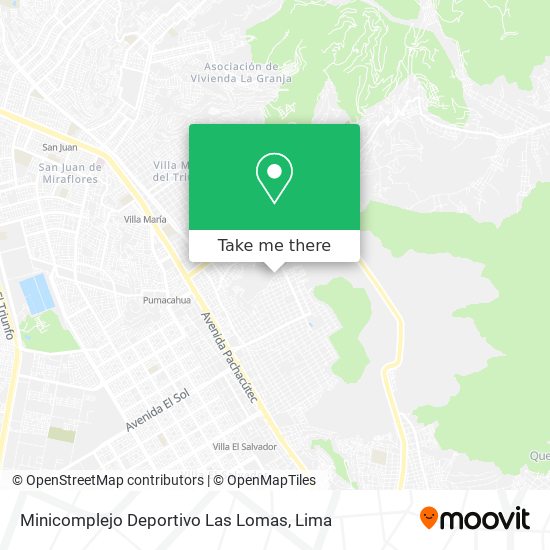 Mapa de Minicomplejo Deportivo Las Lomas