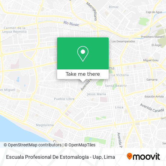 Escuala Profesional De Estomalogía - Uap map