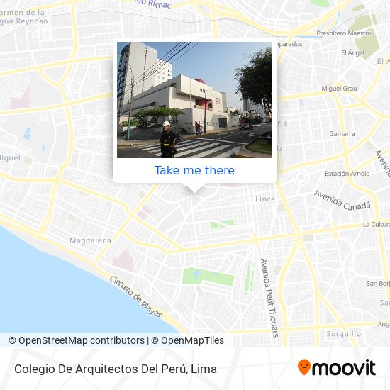 Mapa de Colegio De Arquitectos Del Perú