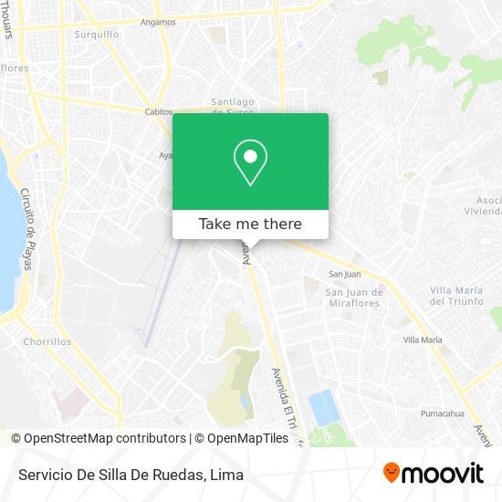 Servicio De Silla De Ruedas map