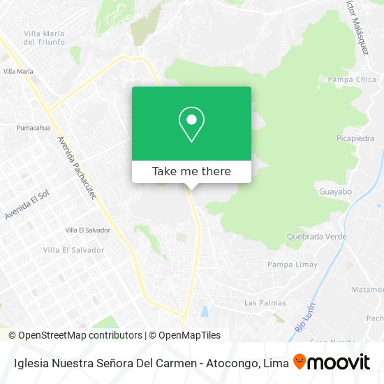 Mapa de Iglesia Nuestra Señora Del Carmen - Atocongo