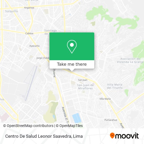 Mapa de Centro De Salud Leonor Saavedra