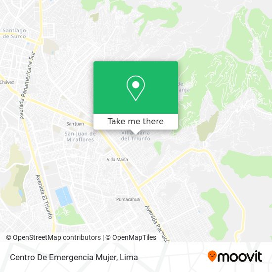 Mapa de Centro De Emergencia Mujer