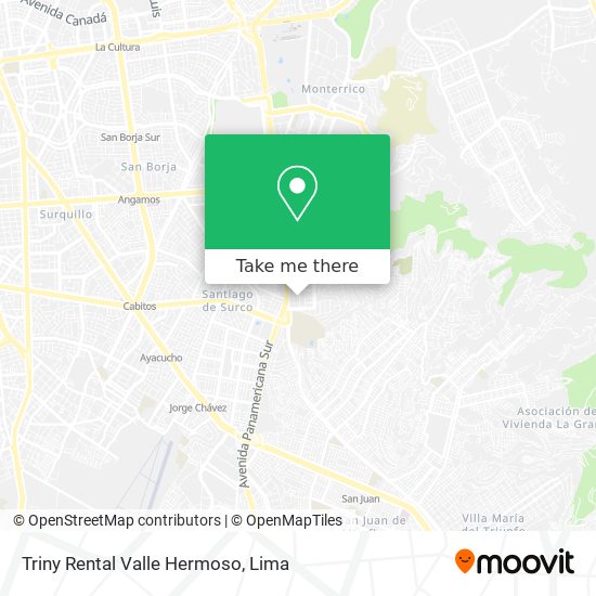 Triny Rental Valle Hermoso map