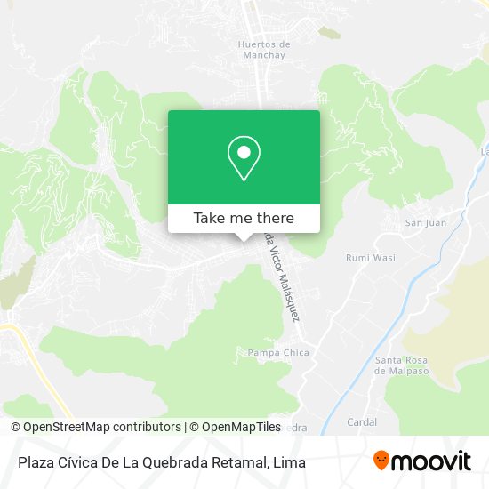 Mapa de Plaza Cívica De La Quebrada Retamal