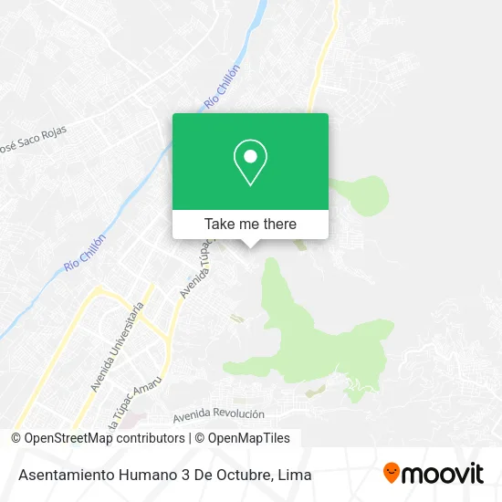 Mapa de Asentamiento Humano 3 De Octubre