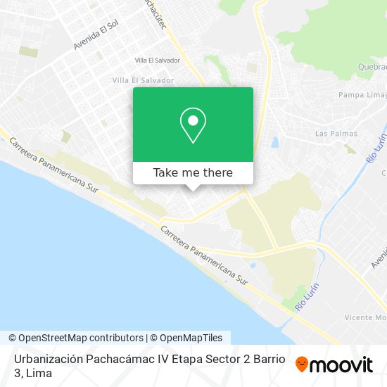 Mapa de Urbanización Pachacámac IV Etapa Sector 2 Barrio 3