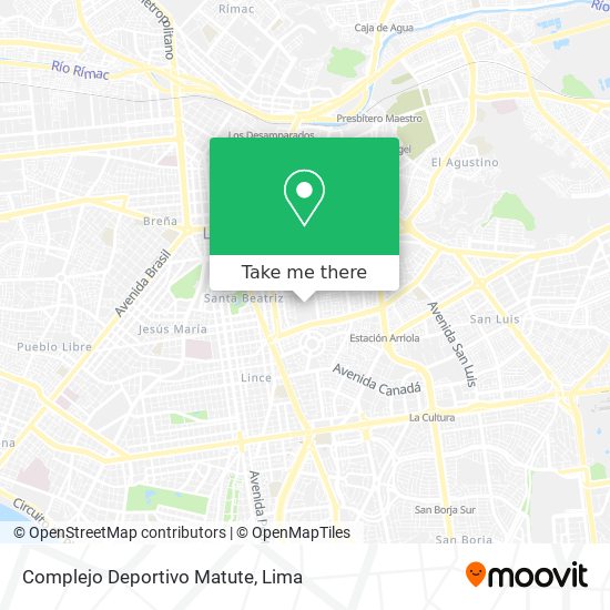 Mapa de Complejo Deportivo Matute