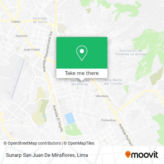 Sunarp San Juan De Miraflores map