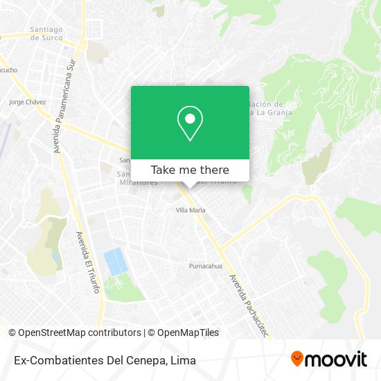 Ex-Combatientes Del Cenepa map