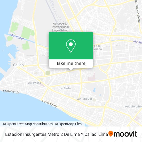 Estación Insurgentes Metro 2 De Lima Y Callao map