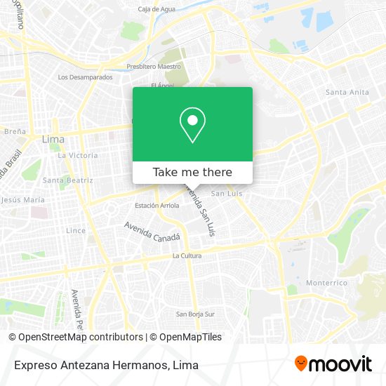 Expreso Antezana Hermanos map